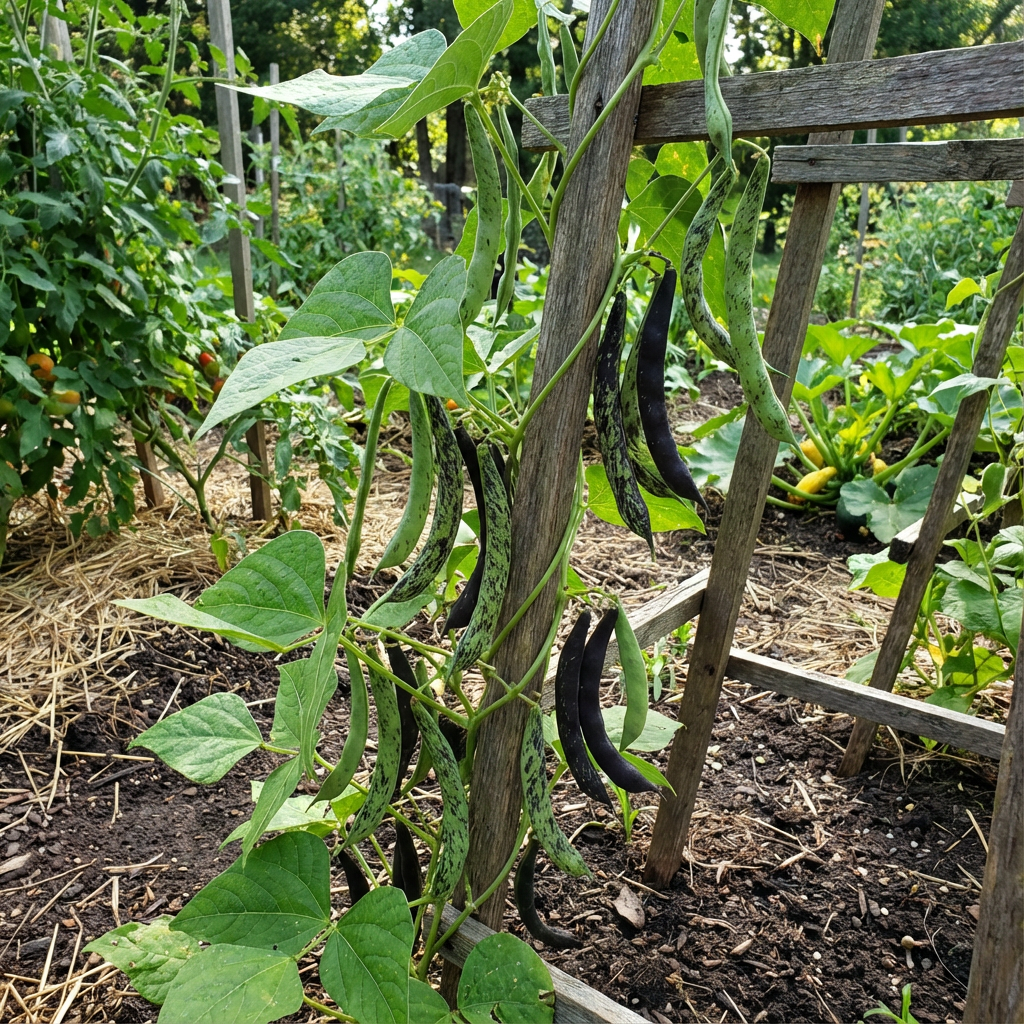 Green Black Rattlesnake Bean Seeds for Planting