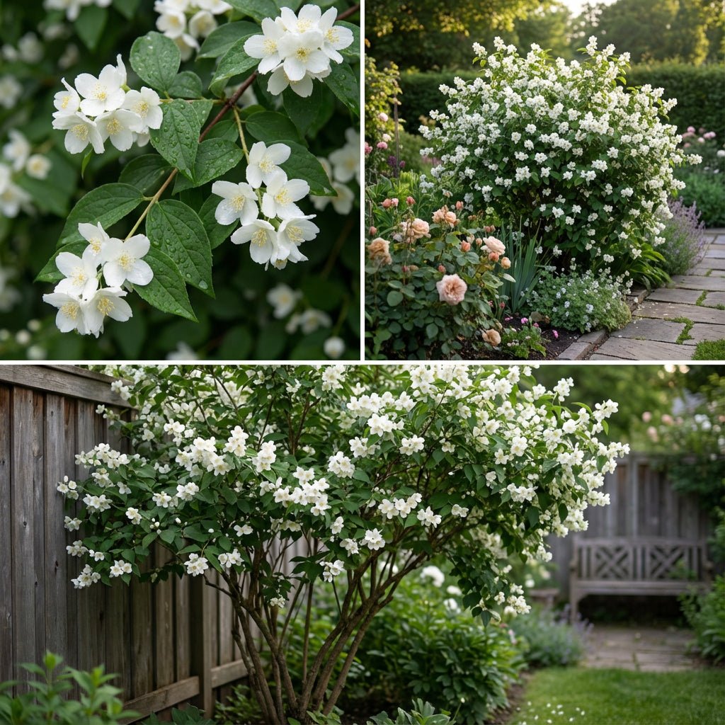 White Philadelphus Flower Planting Seeds for Fragrant Garden Blooms