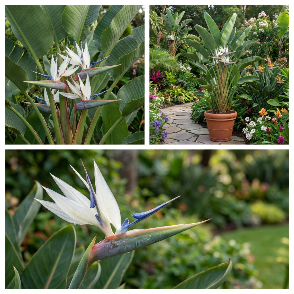 Buy White Bird of Paradise Flower Seeds for Planting Seed for Exquisite  Tropical Blooms in Your Garden – Pure Asia Seeds