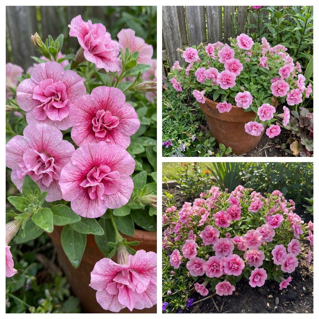 Double Pink Petunia Flower Seeds - Easy to Plant
