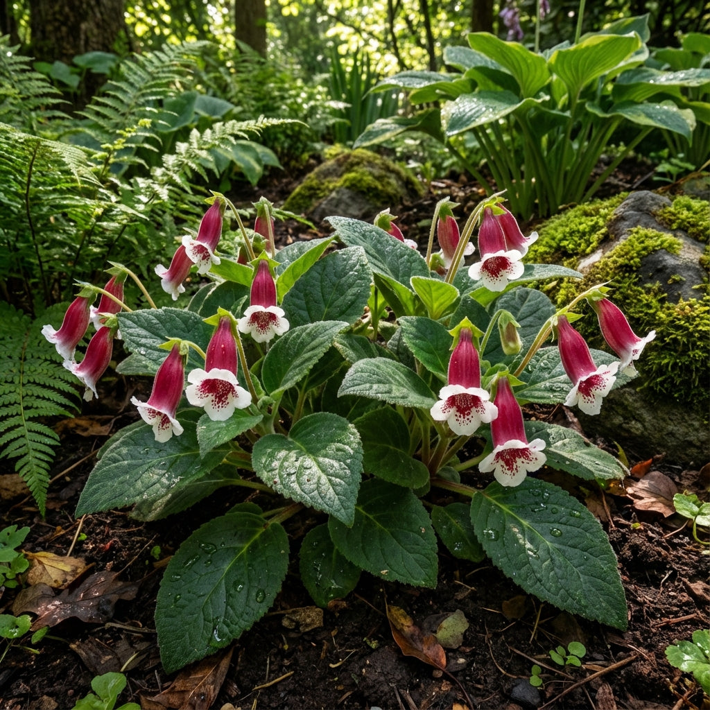 Gloxinien-Samen zum Pflanzen: Wunderschöne rote und weiße Blumen