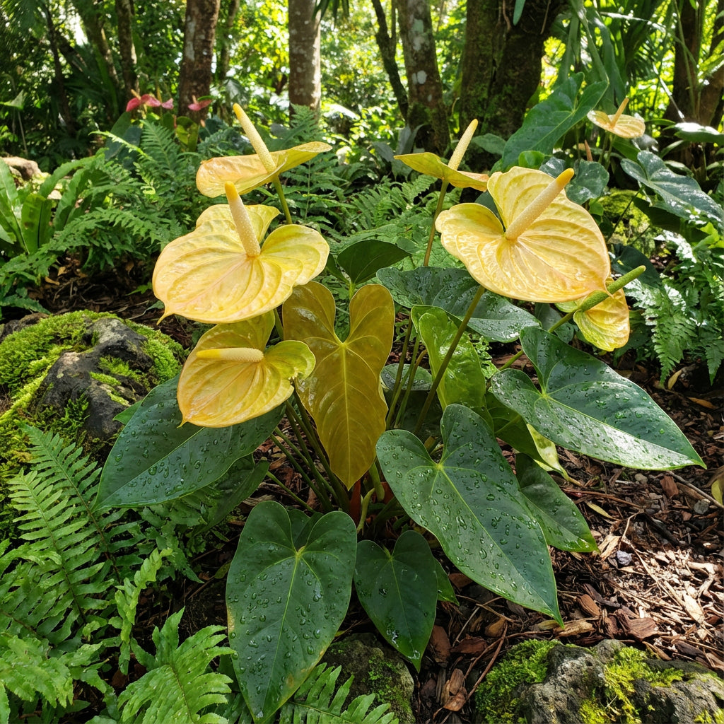 Graines d'Anthurium Linden Or Jaune - Cultivez de Superbes Fleurs Tropicales