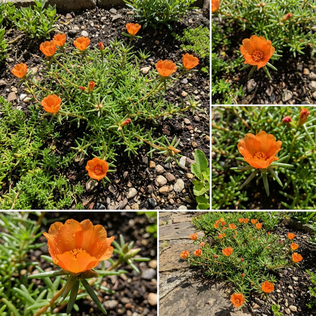 Orange Portulacea Flower Seeds for Vibrant Garden Planting