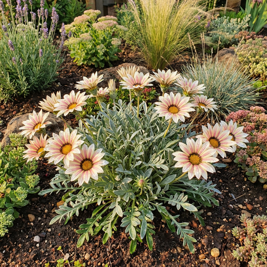 gazania plant seeds add-vibrant-beauty-with-gazania-flower-seeds-for-planting-cream-pink-ideal-for-colorful-and-serene-settings-100-pcs  – Pure Asia Seeds