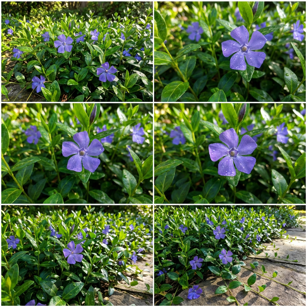 Vinca Minor (Periwinkle) Flower Seeds for Planting – Heirloom, Non-GMO, Hardy Evergreen Groundcover Seeds