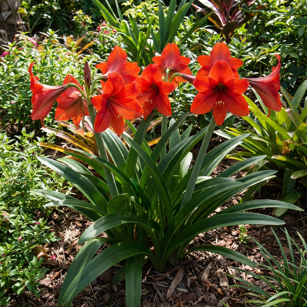 Hippeastrum Rutilum Flower Seeds – Red Blooms for Vibrant Garden Planting –  Pure Asia Seeds