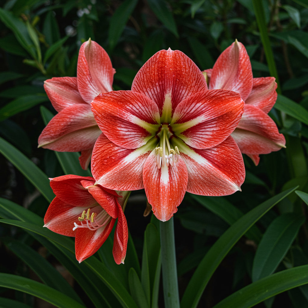 Amaryllis Flower Seeds for Planting - Vibrant Red & White Blooms