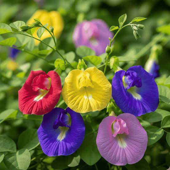 Mix Ternatea Flower seeds for Planting - Hardy Variety, Heirloom & GMO Free Seeds for Home Garden