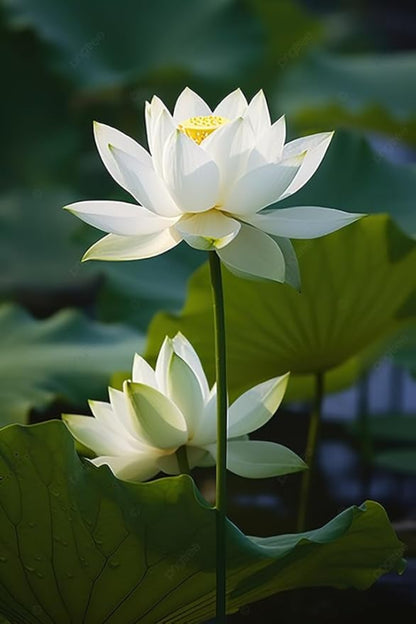 White Lotus Seeds (Sacred White Lotus) - Majestic Aquatic Flower for Tranquil Ponds