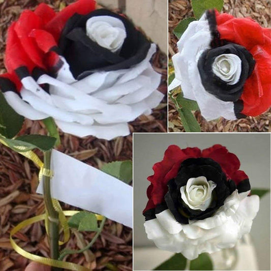 Splendid Rare Red, White, and Black Rose Flower seeds for Planting - Cottage Garden Essential, Heirloom & GMO Free Seeds for Home Garden