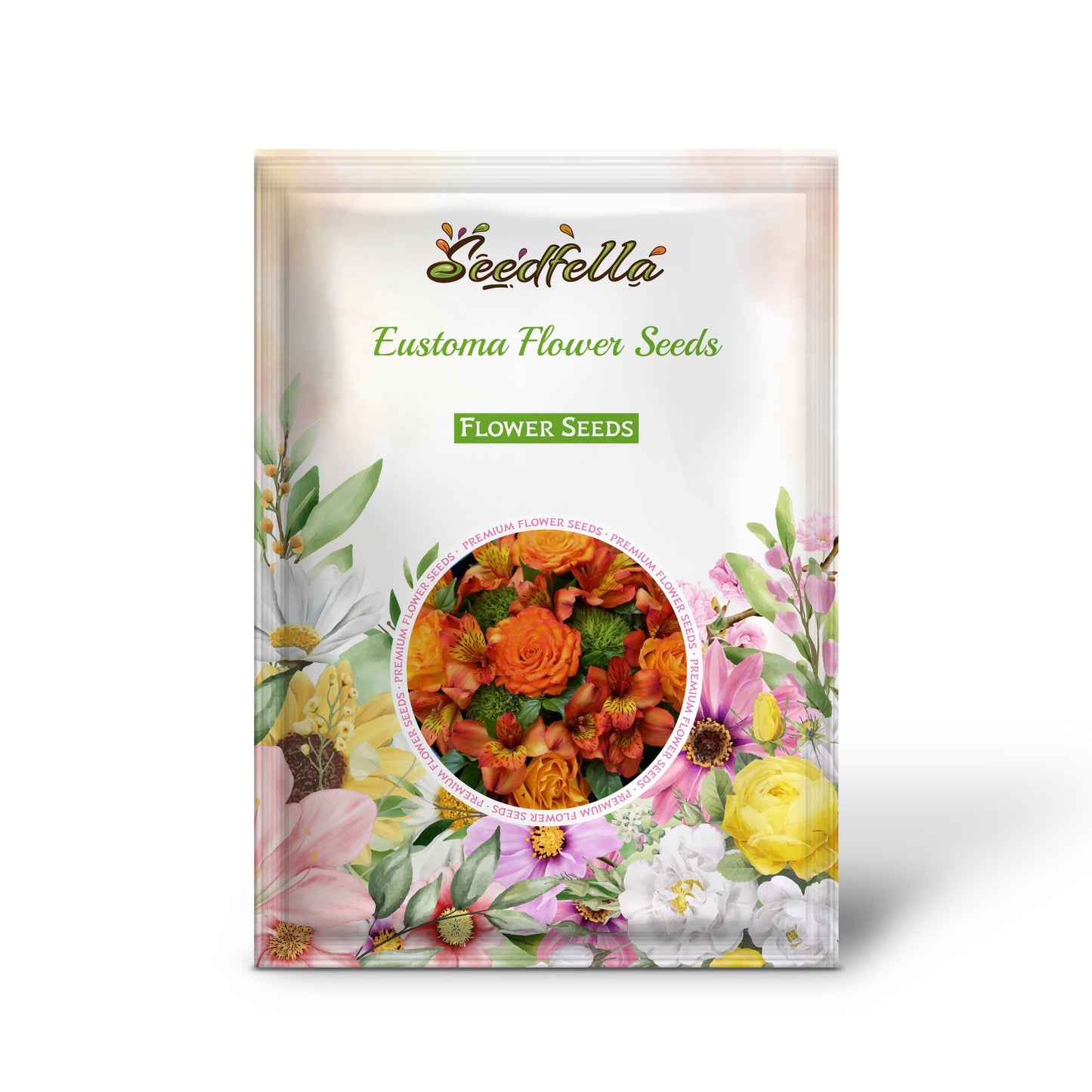 Eustoma Flower Seeds for Planting - Vibrant Orange Blooms for a Beautiful Garden