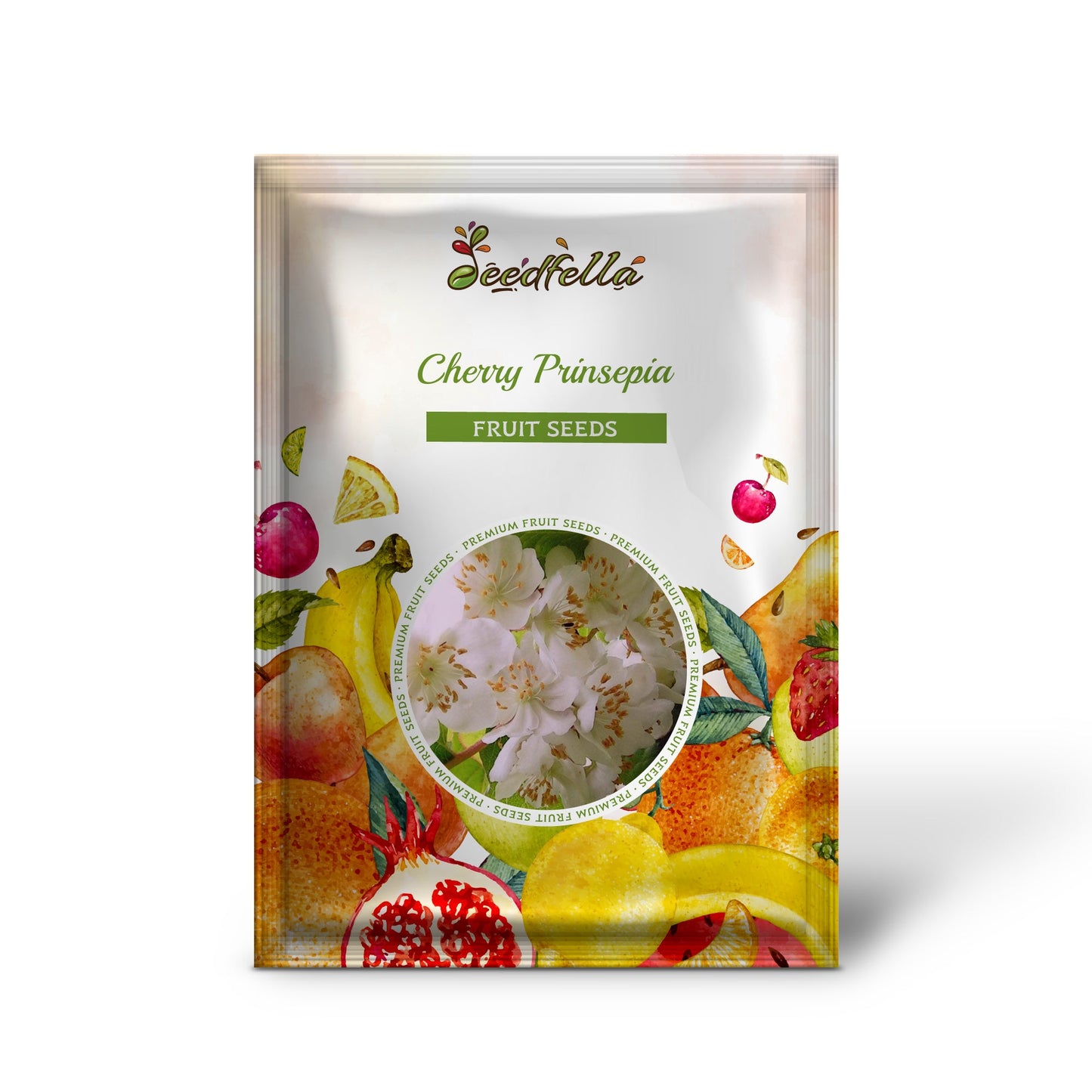 Cherry Prinsepia (Chinese Sinensis) Edible Red Fruit Tree Shrub Flower Seeds