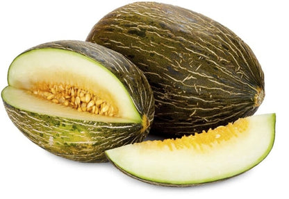 Piel de Sapo Melon (Santa Claus / Christmas Melon) Cucumis Melo Green Yellow Fruit Seeds