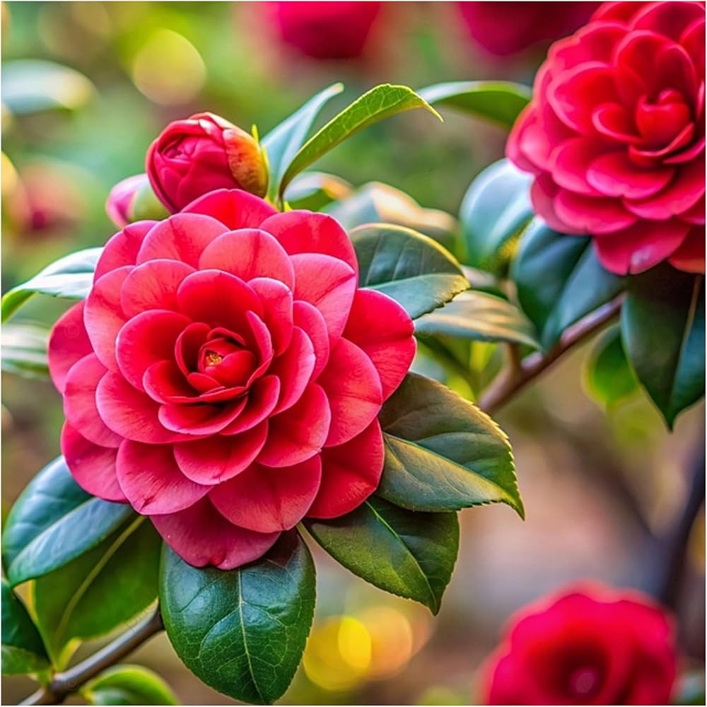 Dark Pink Camellia Seeds for Planting in Gardens