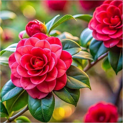 Dark Pink Camellia Seeds for Planting in Gardens