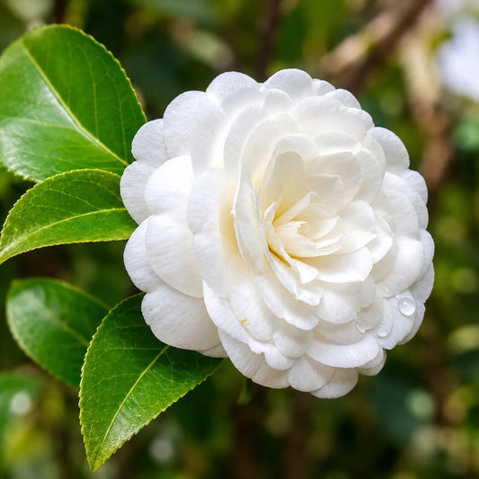 Burgundy White Camellia Flower seeds for Planting - Sun Loving, Heirloom & GMO Free Seeds for Home Garden