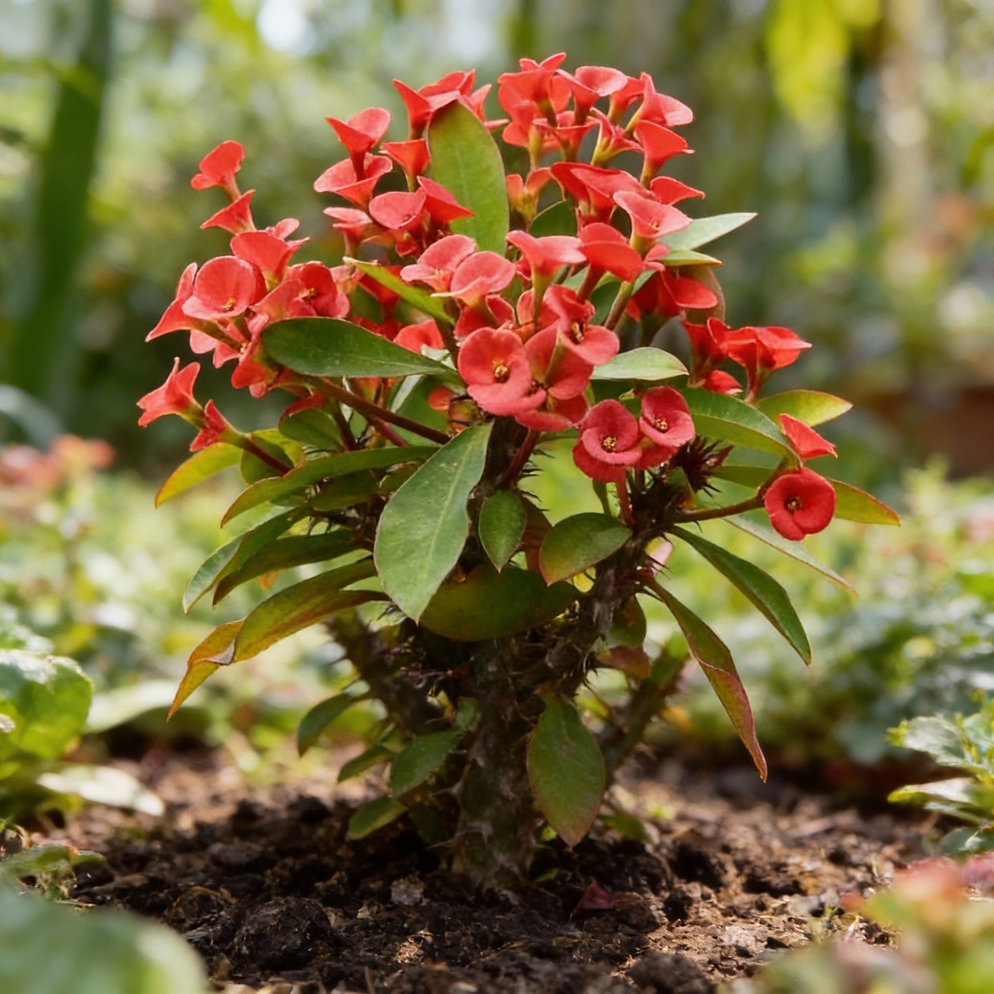 Crown of Thorn Flower Seeds  Easy Planting for Vibrant Blooms