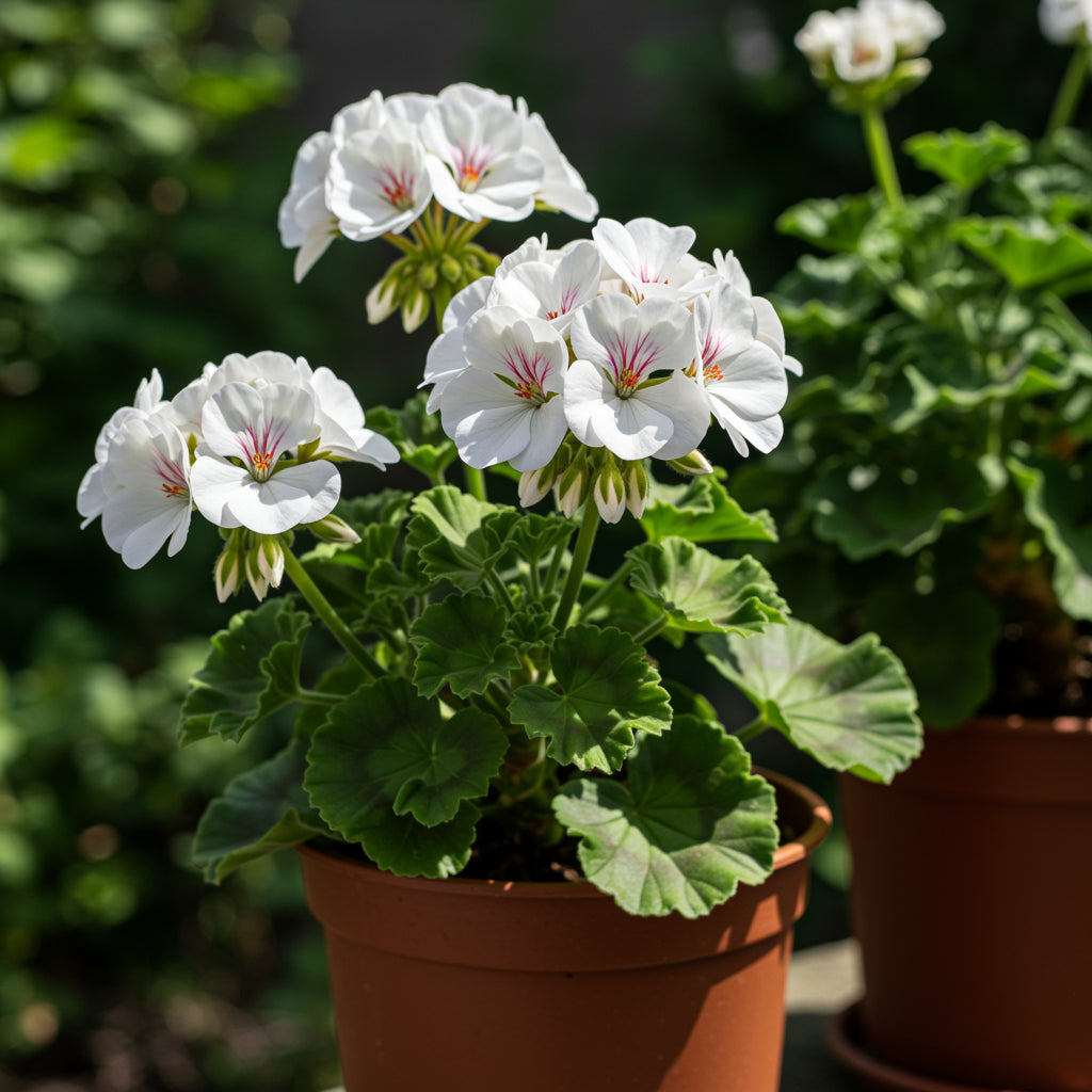 White Geranium Pelargonium Flower Planting for Your Garden  Seeds for Stunning Blossoms