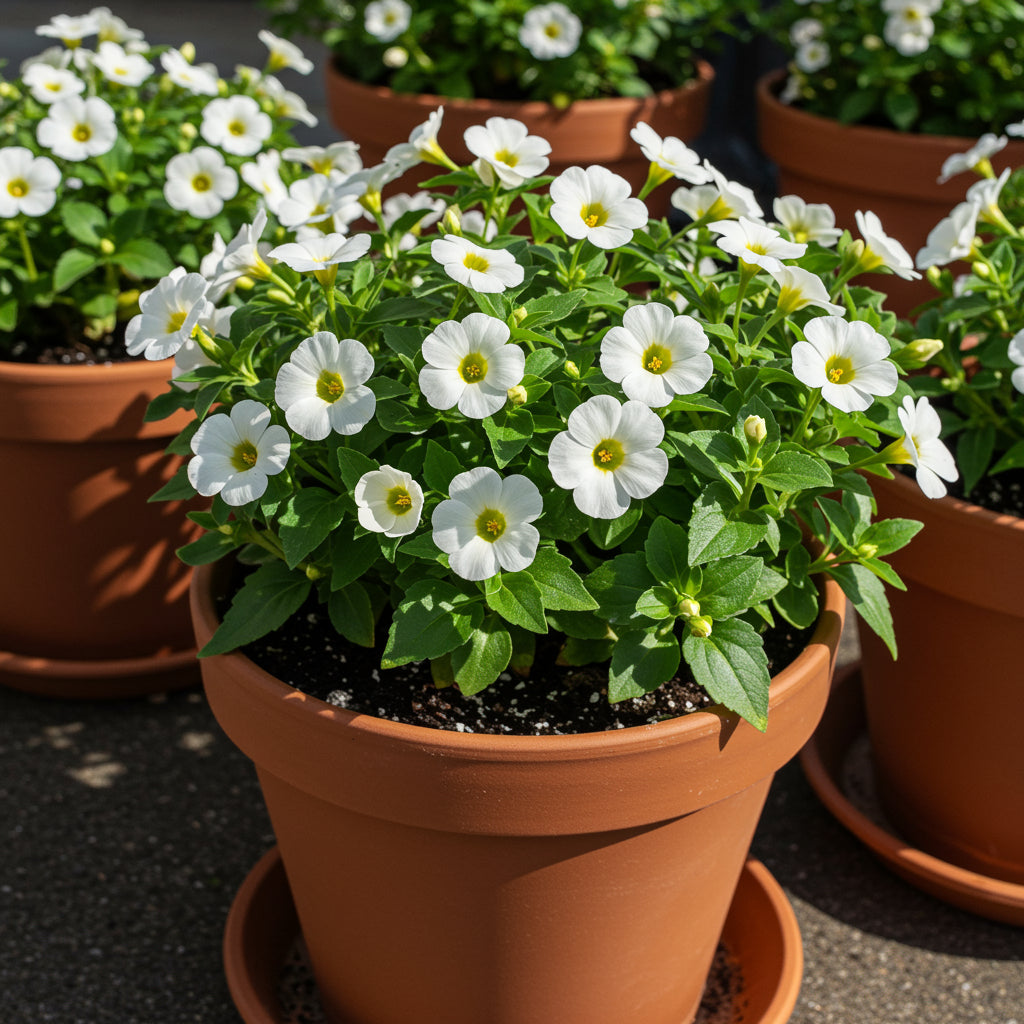 White Mimulus Hybridus Flower Growing - Seed for Lush and Vibrant Blooms in Your Outdoor Space
