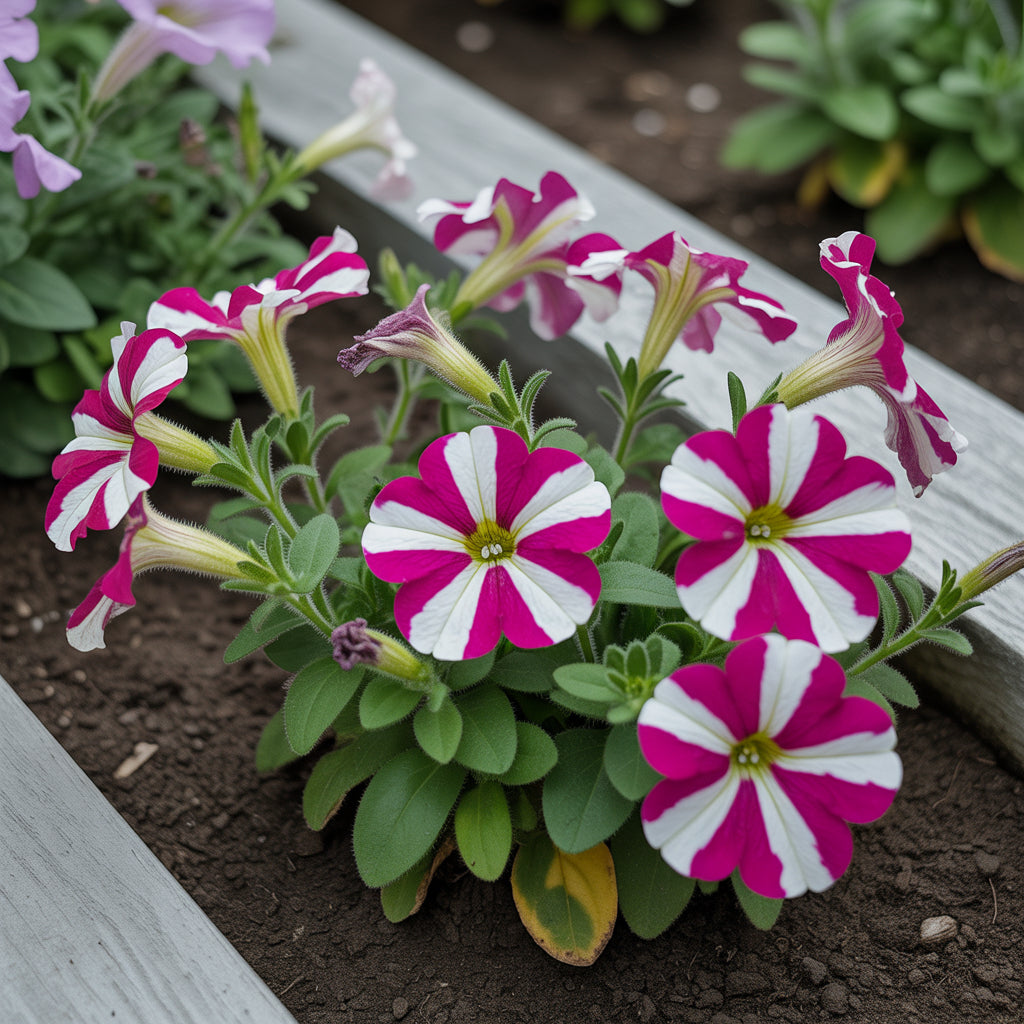 Elegant Petunia Flower Seeds for Planting: Pink & White for Vibrant Gardens