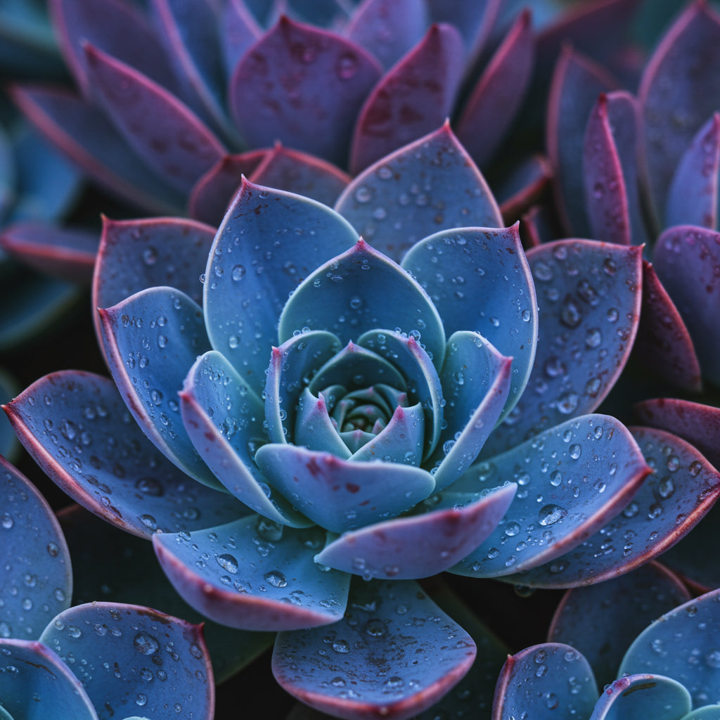 Blue & Purple Succulent Flower Seeds for Planting - Easy Grow Garden Seeds