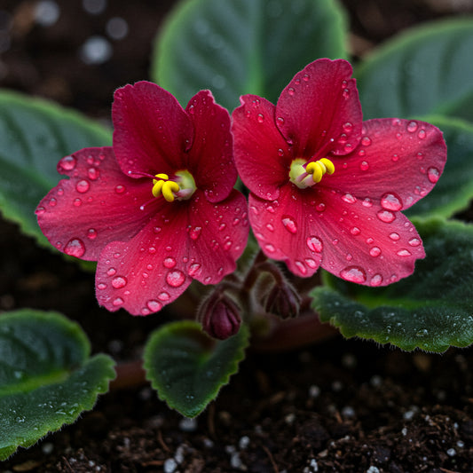African Violet Red Flower Seeds for Unique Ground Cover | Exotic Blooms