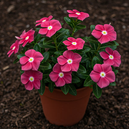 Periwinkle Vinca Red Seeds for Planting - Vibrant Annual Flowers