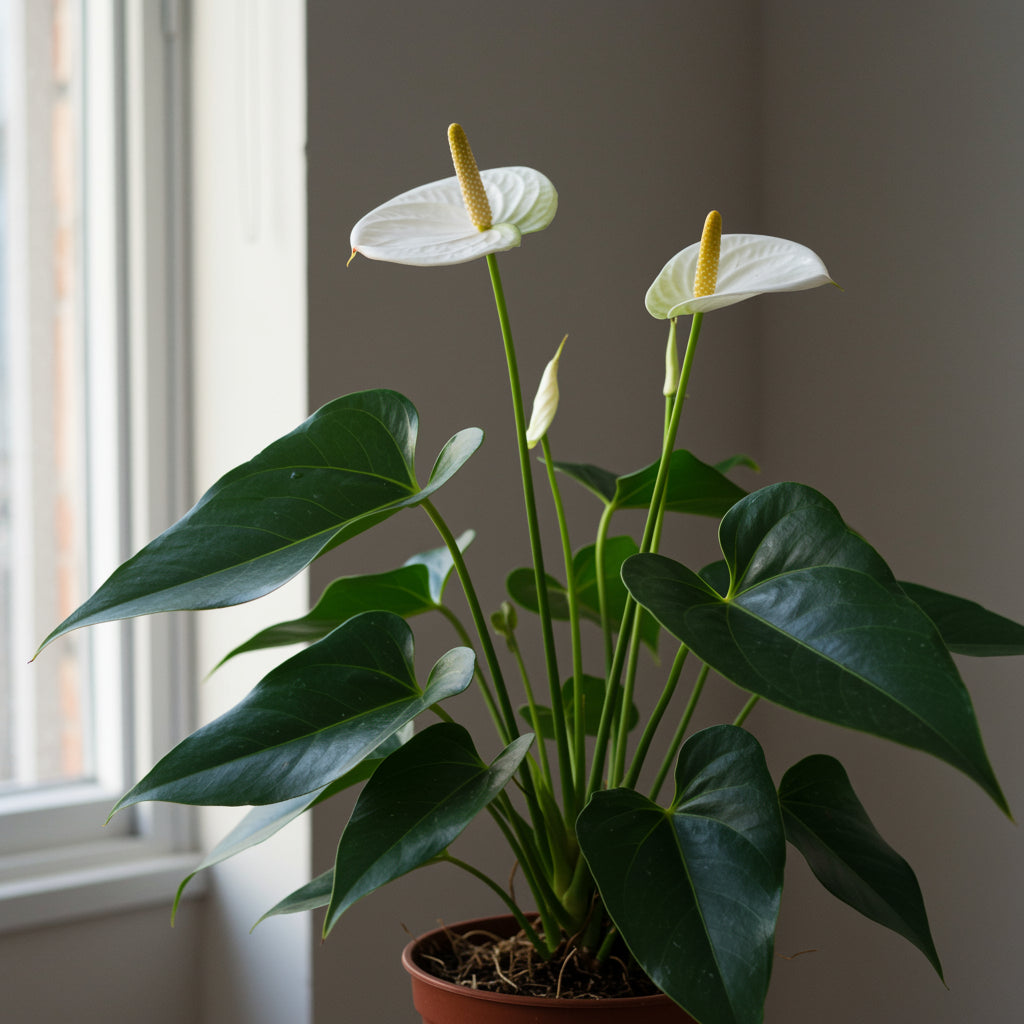 Anthurium Andraeanu White Seeds for Planting - Ideal for Home Gardens and Indoor Decor