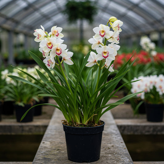 Cymbidium Maxillaria Goeringii Plant Seeds for Planting - Seeds for Elegant White Blooms in Your Garden