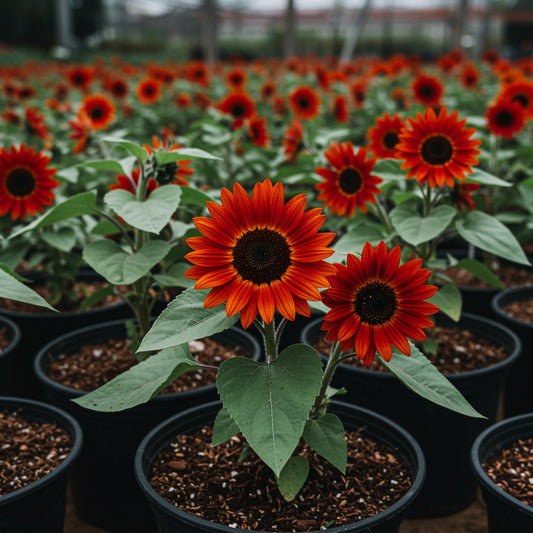 Red Mini Sunflower Seeds for Garden Planting