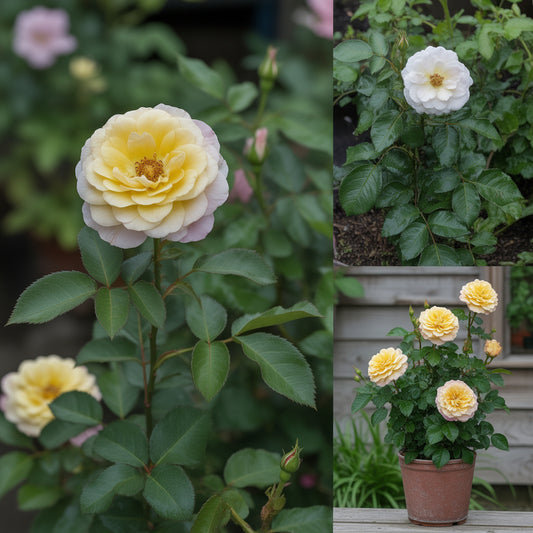 Yellow and White Rose Flower Seeds Planting for Colorful Gardens