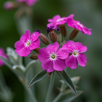 Rose Campion Magenta Silver Catchfly - Lychnis Silene Coronaria Flower Seeds