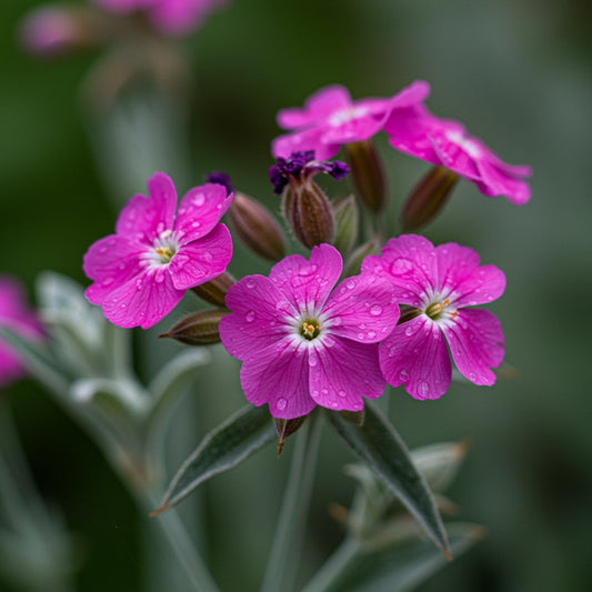Rose Campion Magenta Silver Catchfly - Lychnis Silene Coronaria Flower Seeds