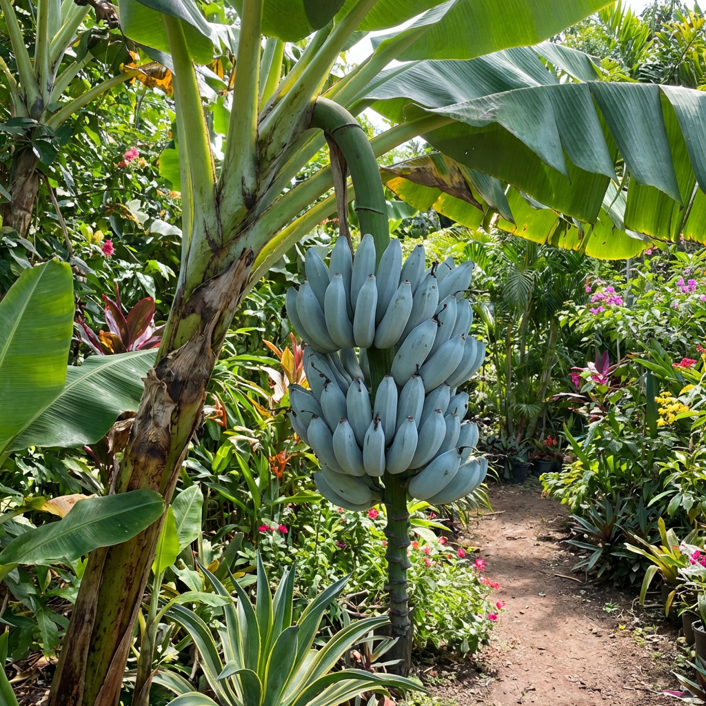Blue Java Banana Fruit Seeds (Musa acuminata × Musa balbisiana) – Hardy Tropical Banana for Garden Growing
