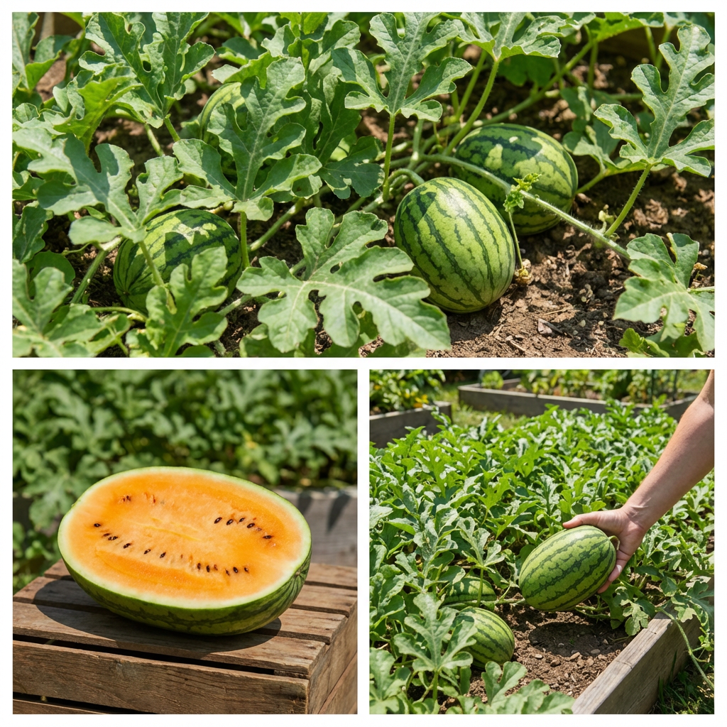 Tendersüße Orangen-Wassermelonen-Saatgut zum Pflanzen – Süßes Orangenfruchtfleisch, alte Gartensorte