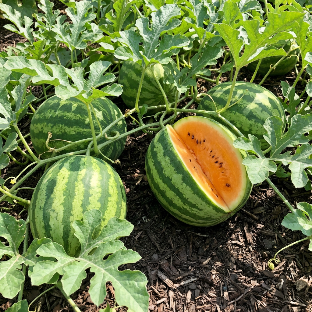 Tendersüße Orangen-Wassermelonen-Saatgut zum Pflanzen – Süßes Orangenfruchtfleisch, alte Gartensorte