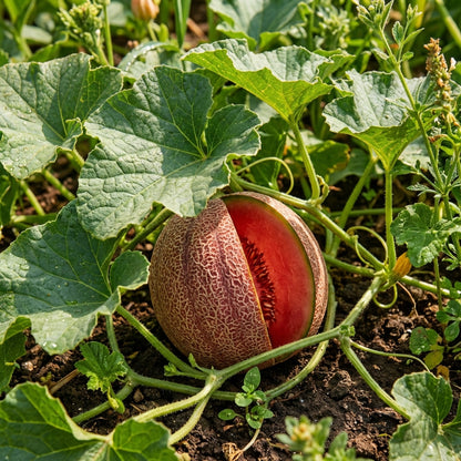 Red Cantaloupe Melon Fruit Seeds for Planting – Heirloom Garden Variety