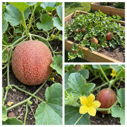 Red Cantaloupe Melon Seeds (Cucumis melo) – Heirloom Garden Variety