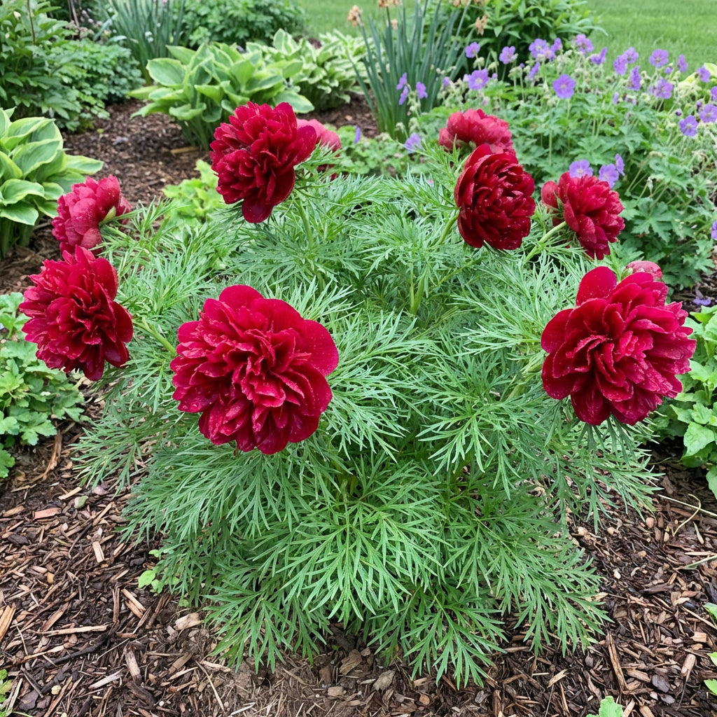 Double Flowering Fernleaf Peony Seeds for Planting – Heirloom, Non-GMO, High Germination Fragrant Blooms for Spring Gardens