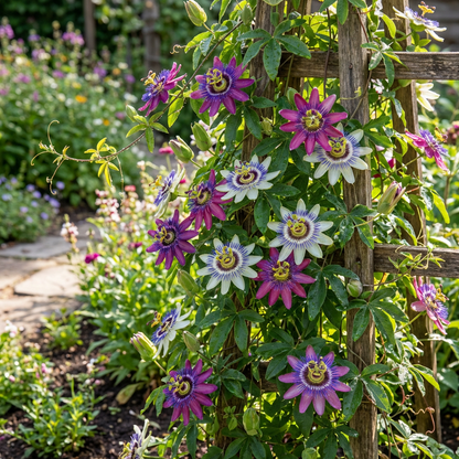 Mixed Color Passion Flower Seeds – Non-GMO, Heirloom, High Germination Organic Garden Seeds for Planting
