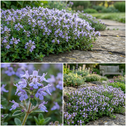 Blue Creeping Thyme Flower Seeds ( Thymus serpyllum ) – Heirloom Non-GMO Garden Ground Cover