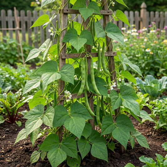 ミズーリの驚きのつる豆の種まき用 – 元気に伸びるつる性の青豆の品種、家庭菜園向け