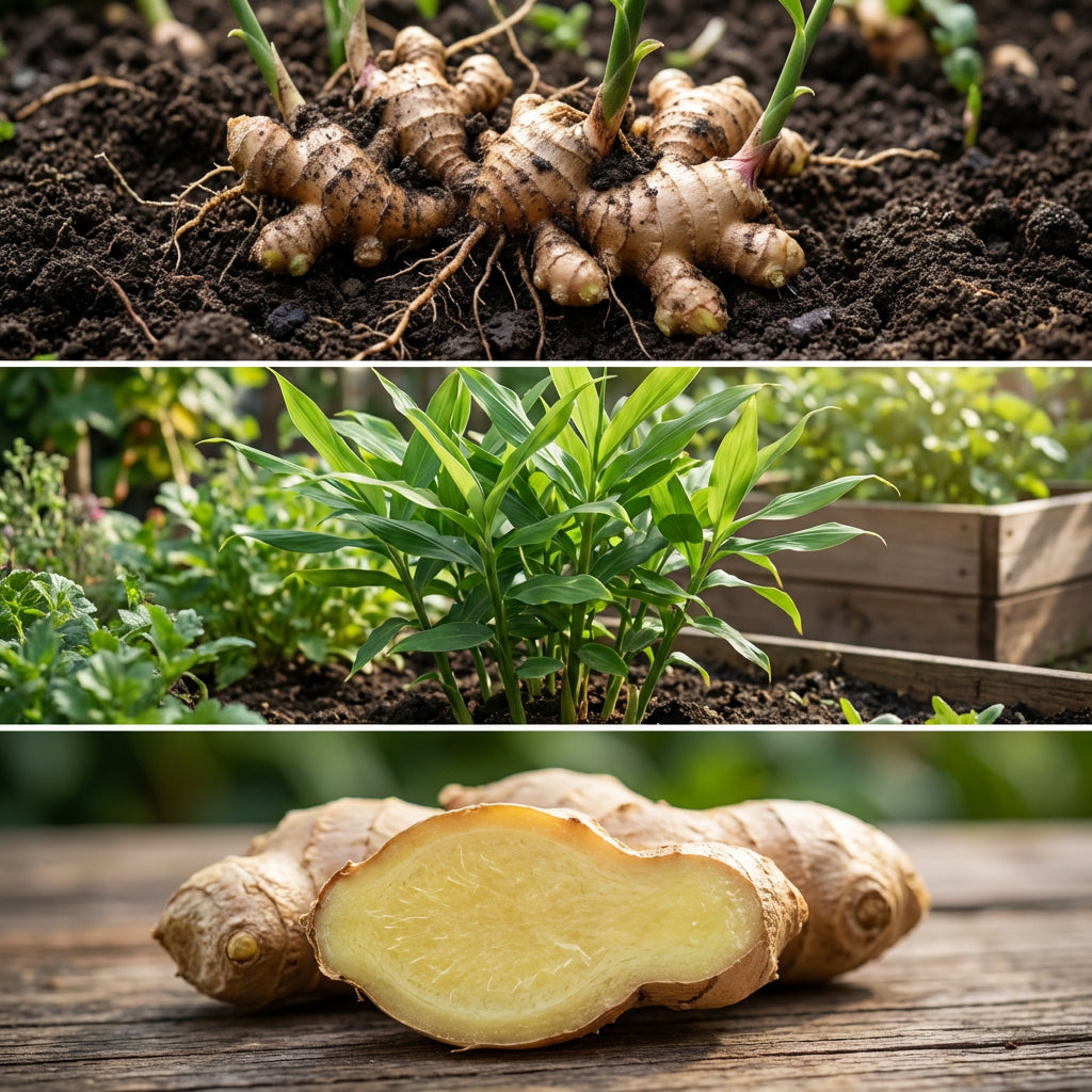 Organic Ginger Root Rhizomes seeds for Planting – High Yield, Non-GMO Medicinal Herb for Culinary & Wellness Gardens