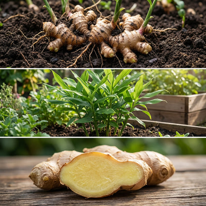 Organic Ginger Root Rhizomes seeds for Planting – High Yield, Non-GMO Medicinal Herb for Culinary & Wellness Gardens
