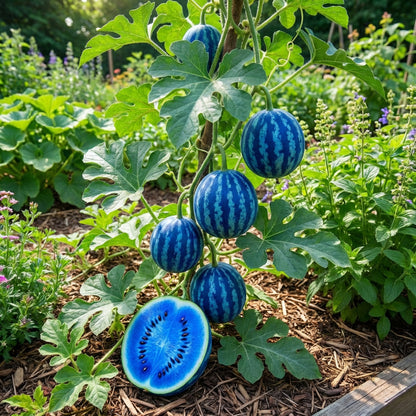 Blaue Wassermelonen-Saatgut zum Pflanzen – Seltene Erbstücksorte für den Hausgartenanbau