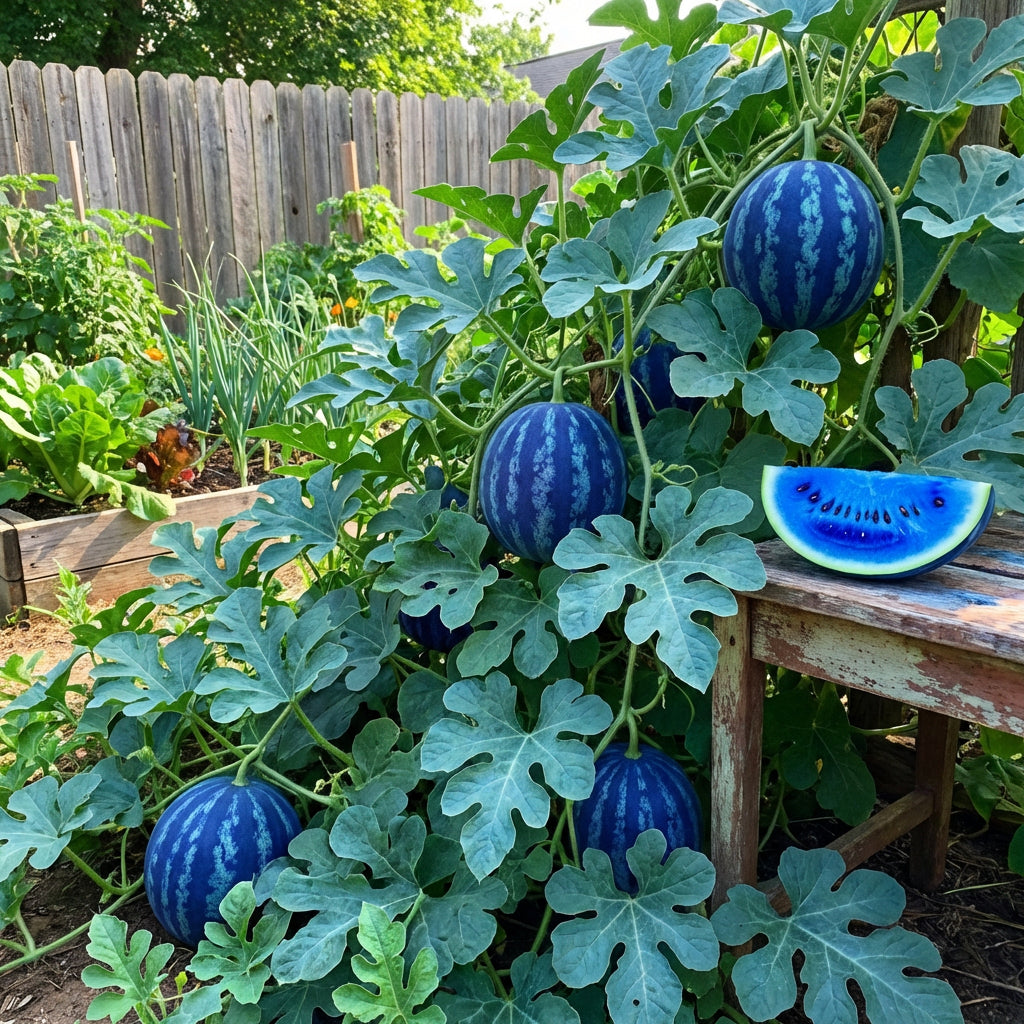 Blue Watermelon Fruit Seeds for Planting - Heirloom, Non-GMO, High Germination Organic Garden Seeds