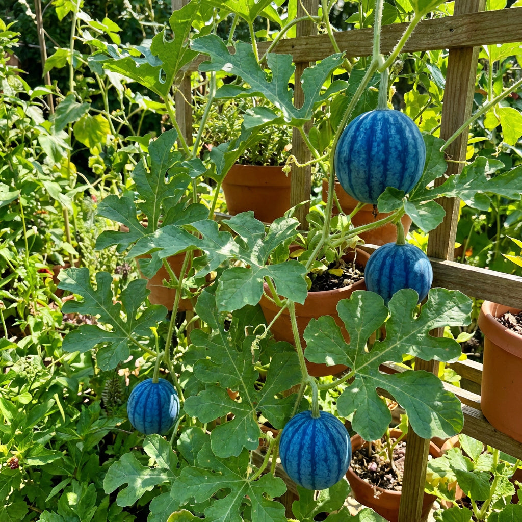Blue Watermelon Fruit Seeds for Planting - Heirloom, Non-GMO, High Germination Organic Garden Seeds