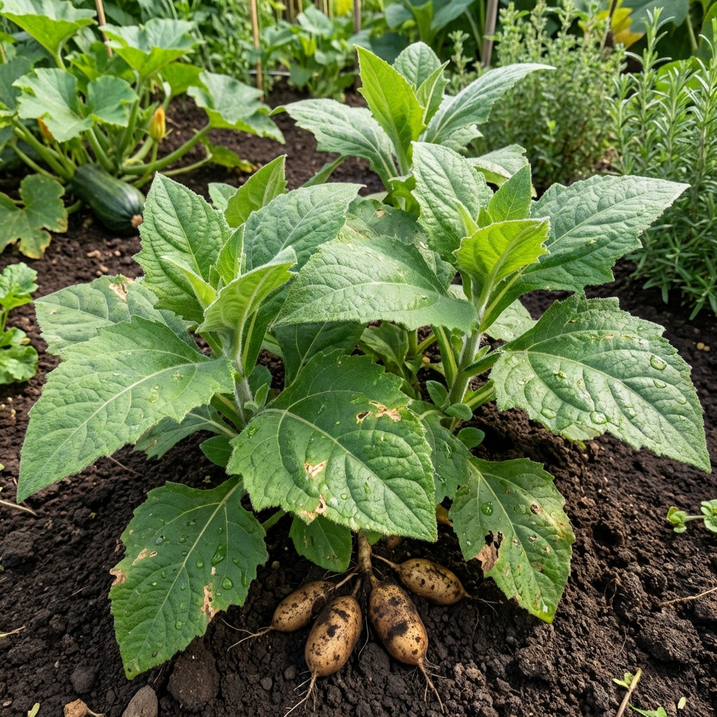 ヤーコン野菜の種まき用種子 – 伝統種 非遺伝子組換え 有機庭園用種子、高発芽率
