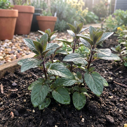 Graines d'Herbe Menthe Chocolat (Mentha × piperita ‘Chocolat’) – Menthe Vivace Résistante pour Jardinage Domestique