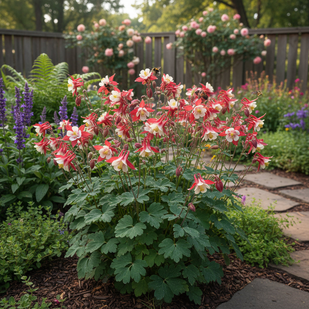 Red White Columbine Flower Seeds Planting